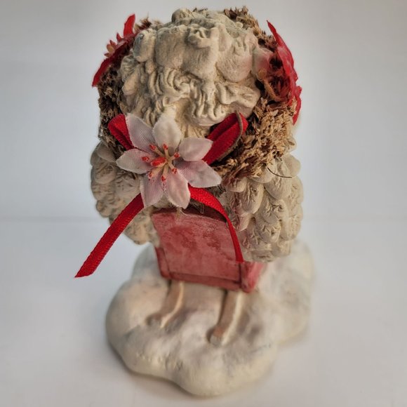 Dreamsicles Angel in Red Sleigh Winter Stamped Figurine Cast Art 1994 JJ3272 - Picture 4 of 7